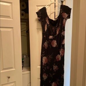 Floral Black Dress